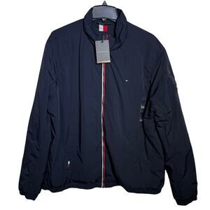 Tommy Hilfiger Mens Red, White & Blue Full-Zip Jacket Desert Sky navy XXL $229